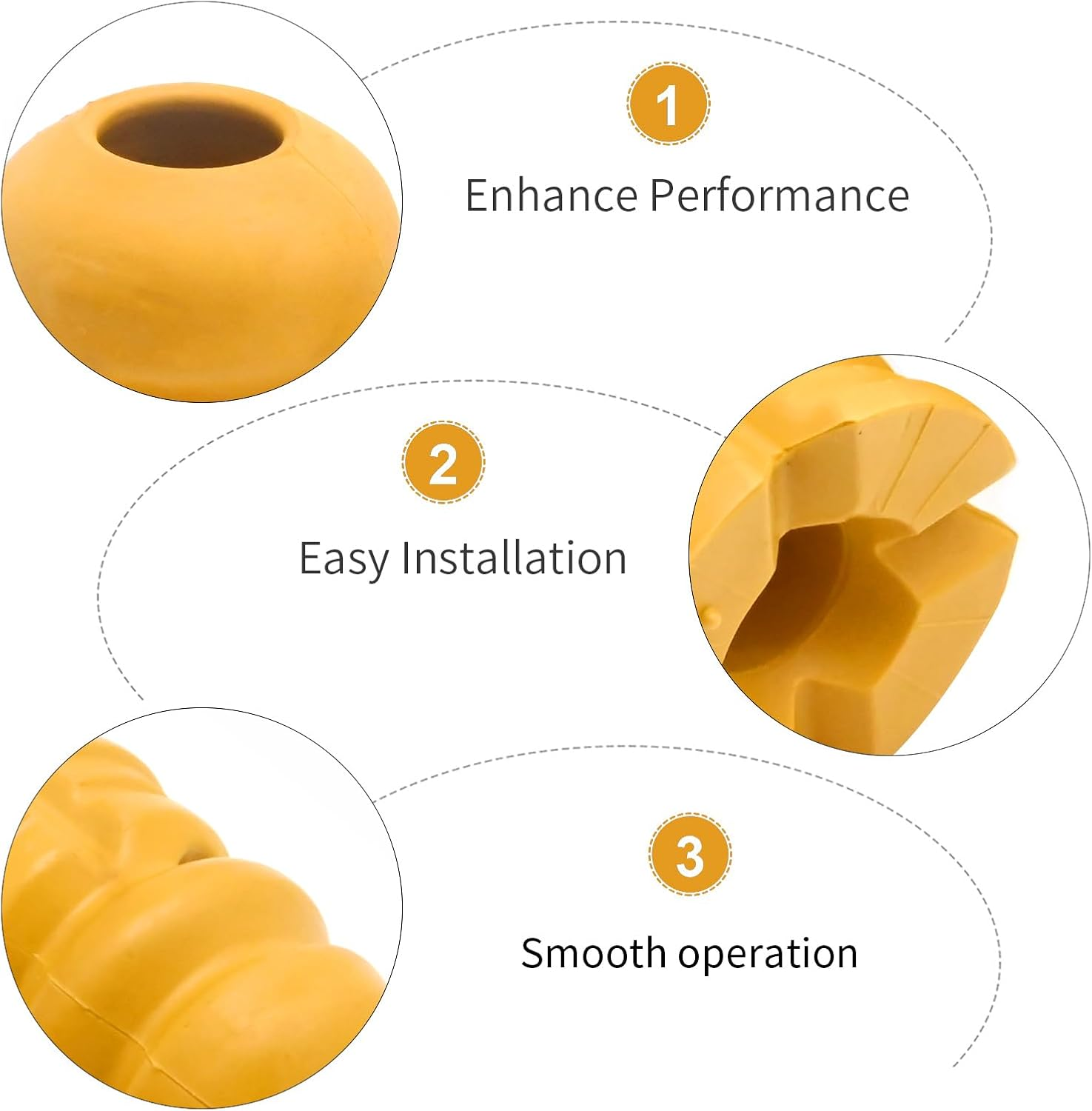 Saihisday 2Pcs 55151-3E001 Rear Suspension Bump Stop Strut Bumper Bump Stop Replacement for Kia Sorento 2002 2003 2004 2005 2006 2007 2008 2009 image number 6