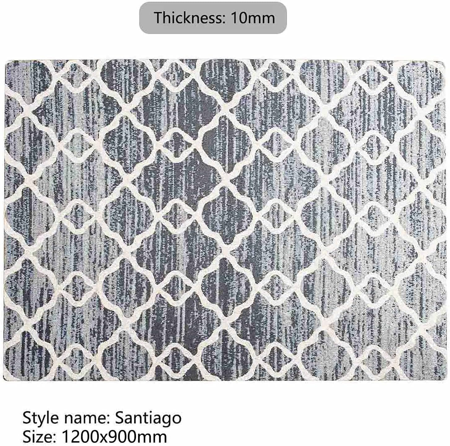 Luxury Chair Mat for Carpeted Floor, Office Chair Mat Hardwood Floors, 120 X 90Cm Multi-Purpose Protector Chair Carpet for Home and Office, Protects Floors, Anti-Skidding, Home Office, Ll-Santiago