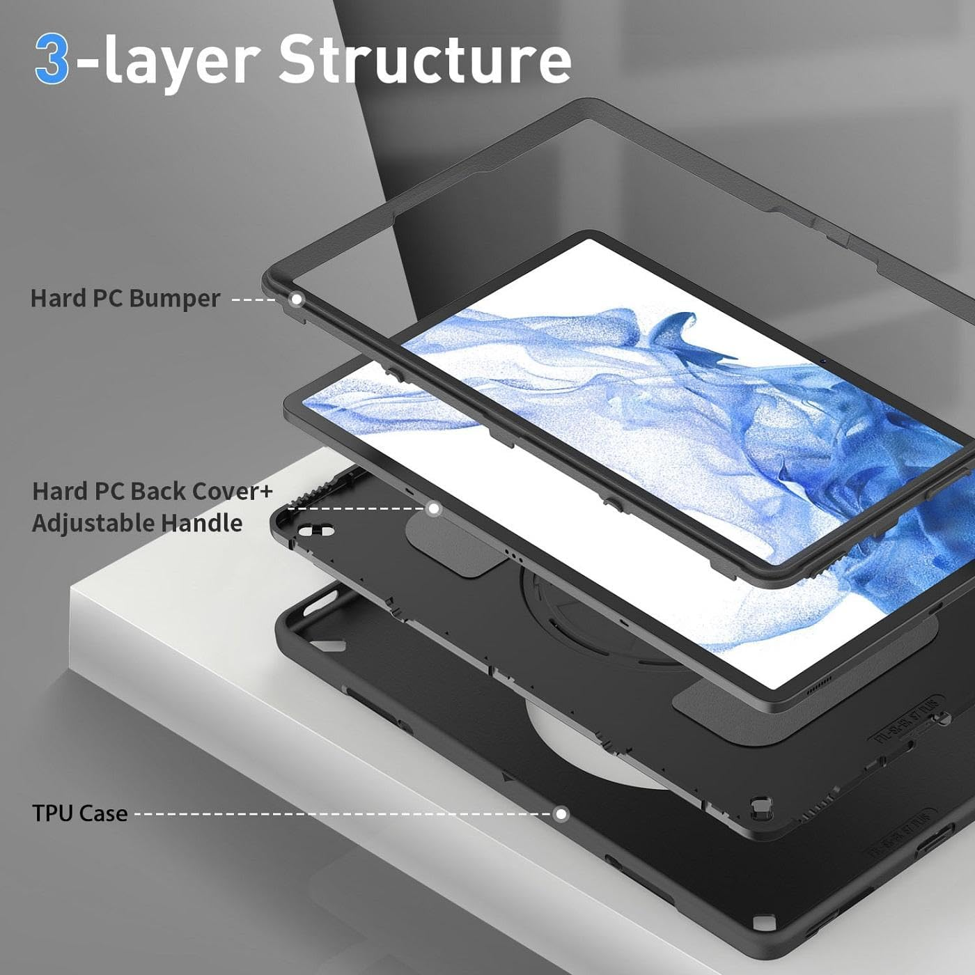 Cygnett Tekview Case for Apple Ipad, Grey/Black, 10.9 Inch image number 2