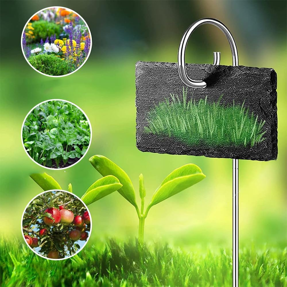 Plant Labels,Nursery Stake Tags Marker,Fruit Tree Labels,Weatherproof Reusable,With Stainless Steel Metal Rod,For Flowers,Herbs,Vegetables,Nursery,Garden Potting image number 2