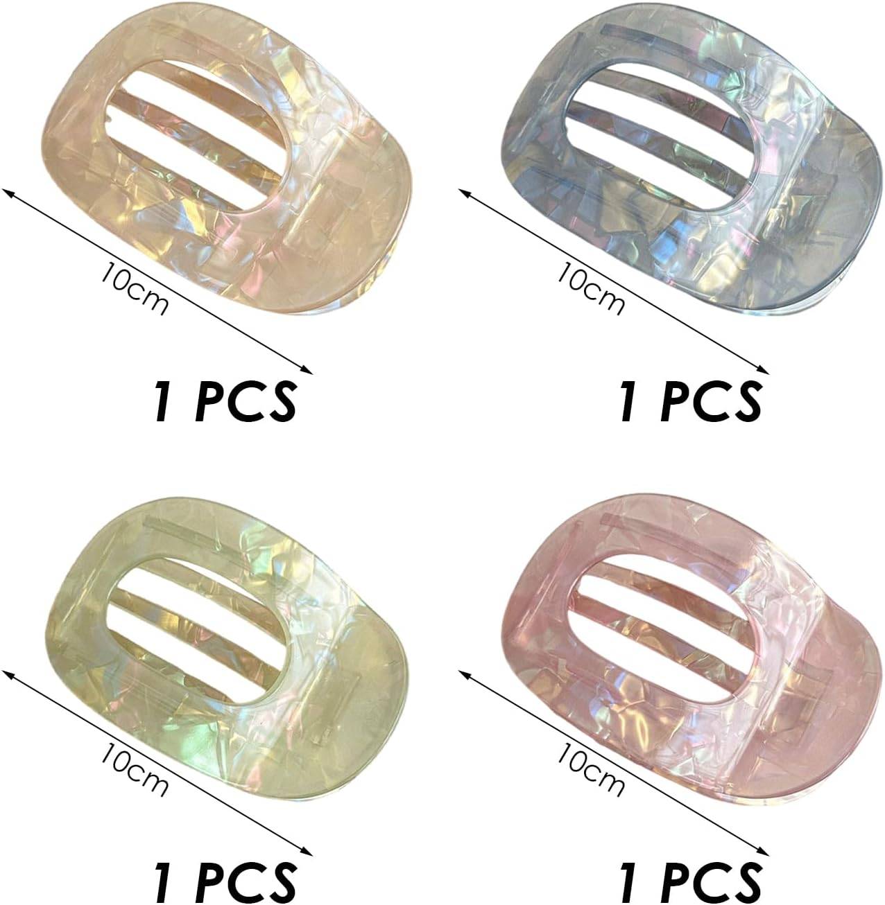 4 Colourful Clips French Flat Hair Bands Essential Accessories for Fashion Women Hair Clips at the Back of Head image number 1