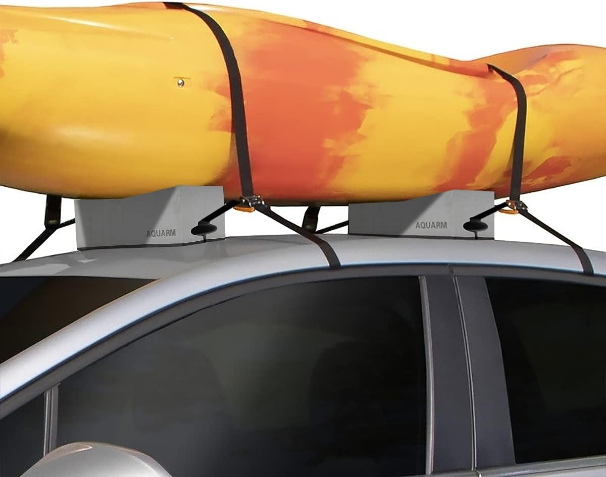AQUARM Universal Canoe Carrier Kit, 6 Inch /12 Inch Standard Replacement Foam Block Universal Car Top Roof Racks with Tie-Downs image number 2