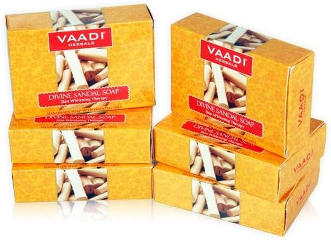 Elbow Foot Knee Scrub Soap (Bar Soap) with Almond and Walnut Scrub - Each 2.65 Oz - Pack of 6 (16 Oz) - Vaadi Herbals image number 1