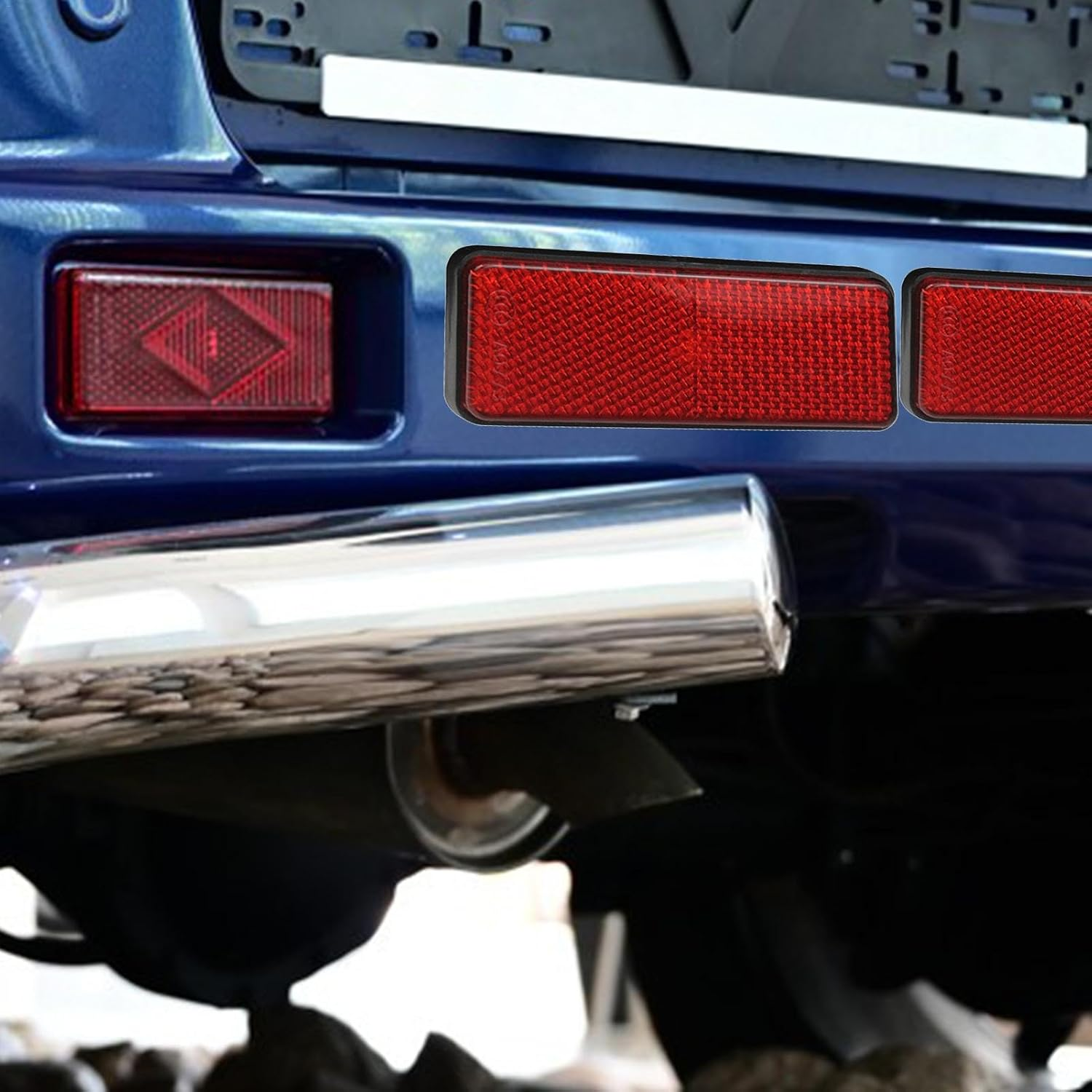 Motorcycle Tail Light Reflector - Motorcycle Tail Reflector,Screw Mount for Night Riding, Reflective Gear, Motorcycle Accessories for Enhanced Visibility image number 5