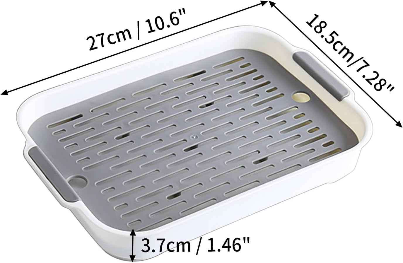 Rabbit Litter Box Pet Toilet Tray Plastic Waste Pan Easy to Clean Reusable Small Animal Potty for Bunny Guinea Pig Chinchilla Hamster Indoor Cage Training Use(White,Small) image number 6