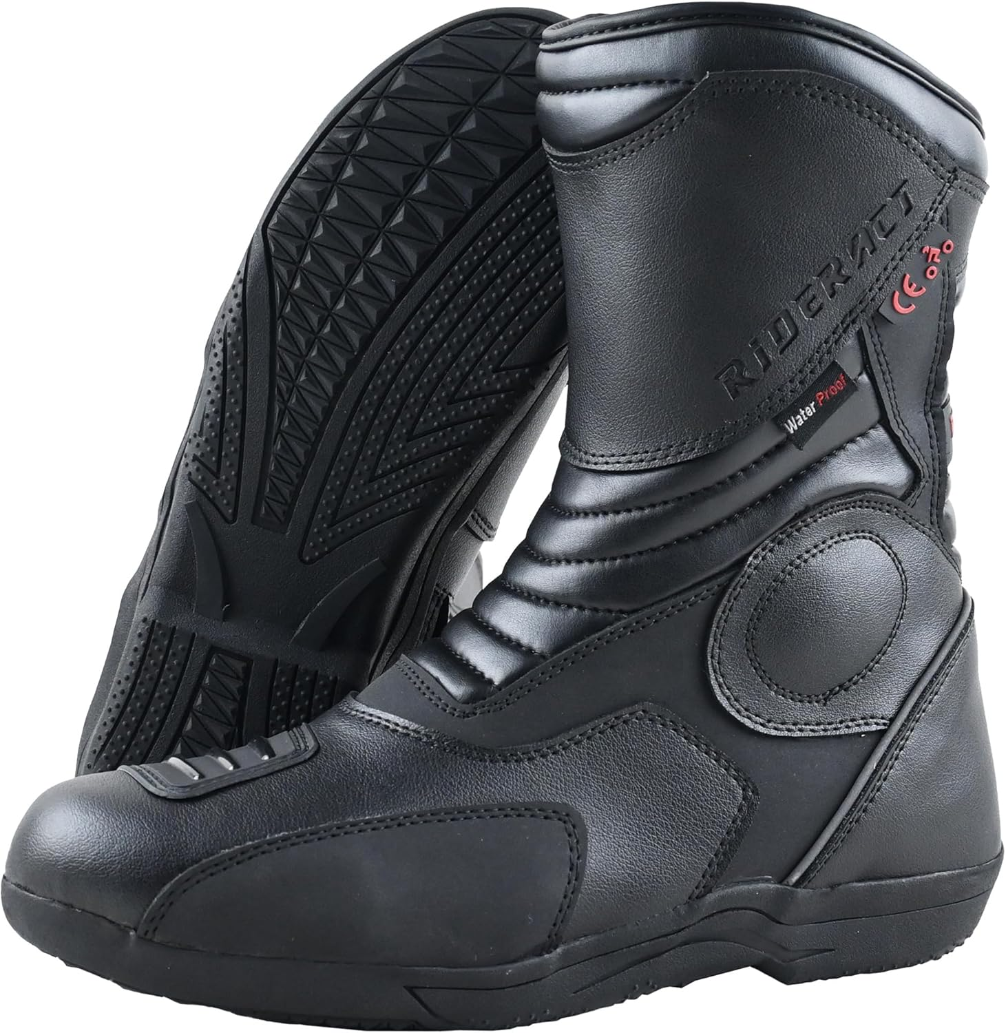 RIDERACT&reg; Waterproof Motorcycle Boots Mens Surface V2 Moto Boots Black Biker Adventure Shoes Motorbike Touring Boot Motocross Protective Footwear Casual Breathable Powersports Shoes image number 1