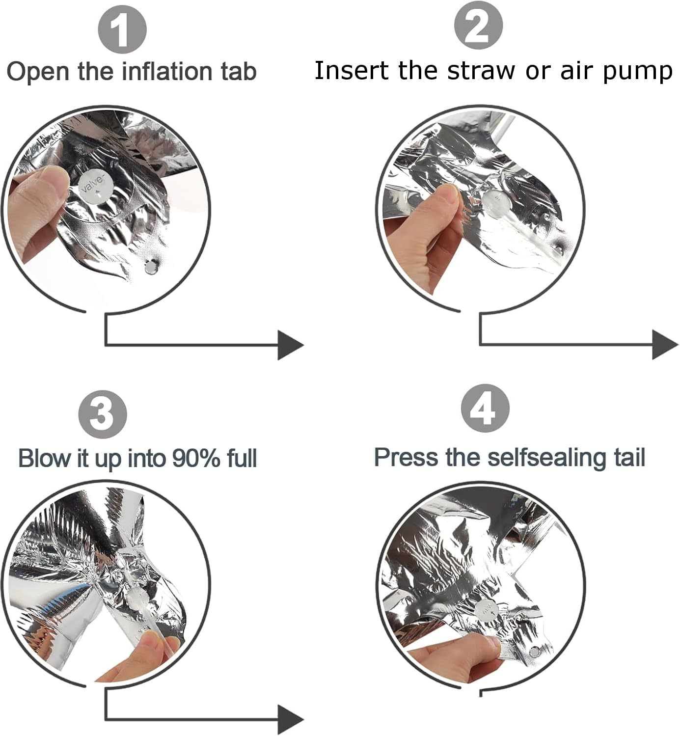 Lumjoy 40 Inch Silver Number 9 Balloon 9Th Birthday Party Decorations for Boys and Girls Giant Birthday Balloon Reusable and Self Sealing Perfect for Toddler and Kids Celebrations image number 3