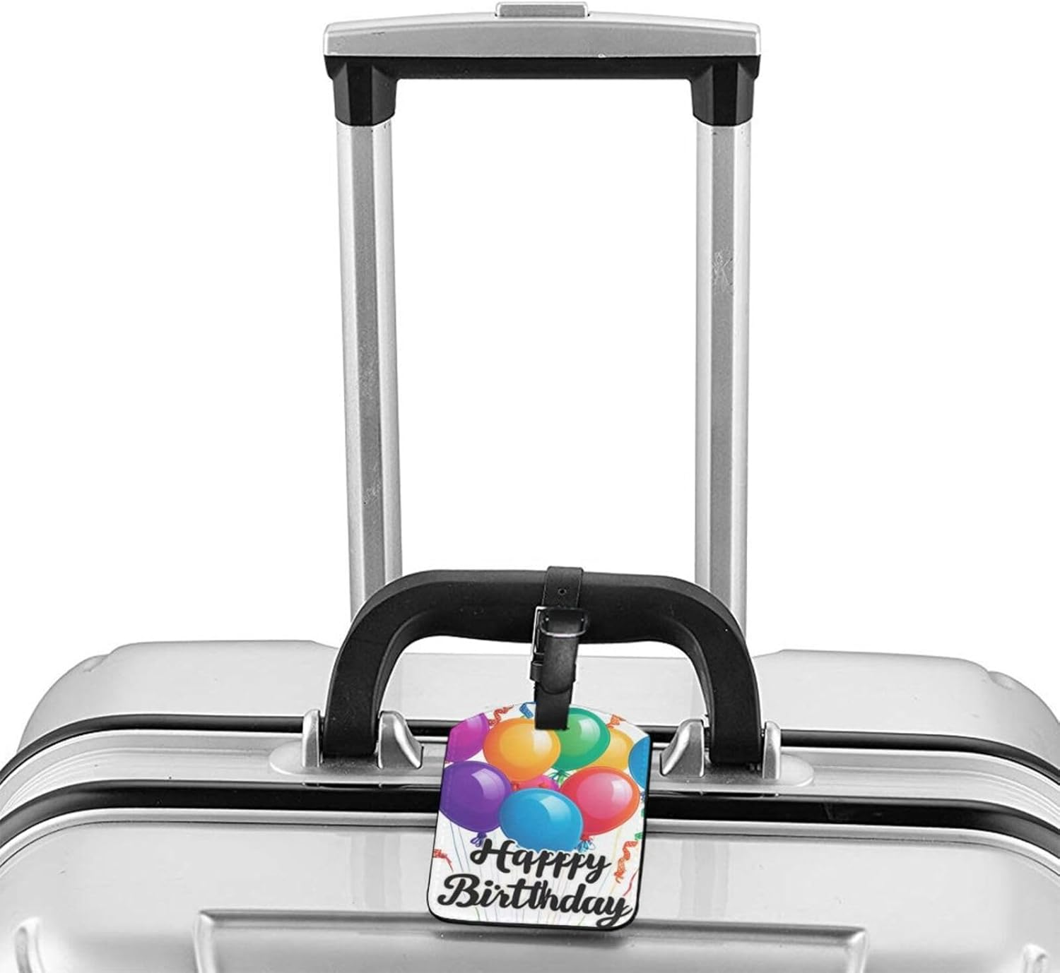 Happy Birthday Print Elegant Tag Stylish Tag Luggage Tag 4.3 X 2.76 Inch for Suitcases Travel Bags image number 4
