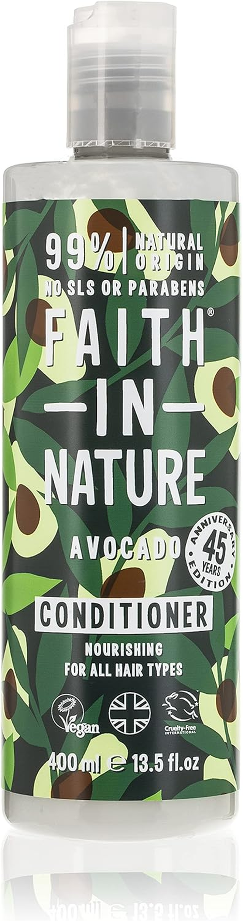 Faith in Nature Natural Avocado Conditioner, Nourishing, Vegan & Cruelty Free, No SLS or Parabens, for All Hair Types, 400Ml image number 2