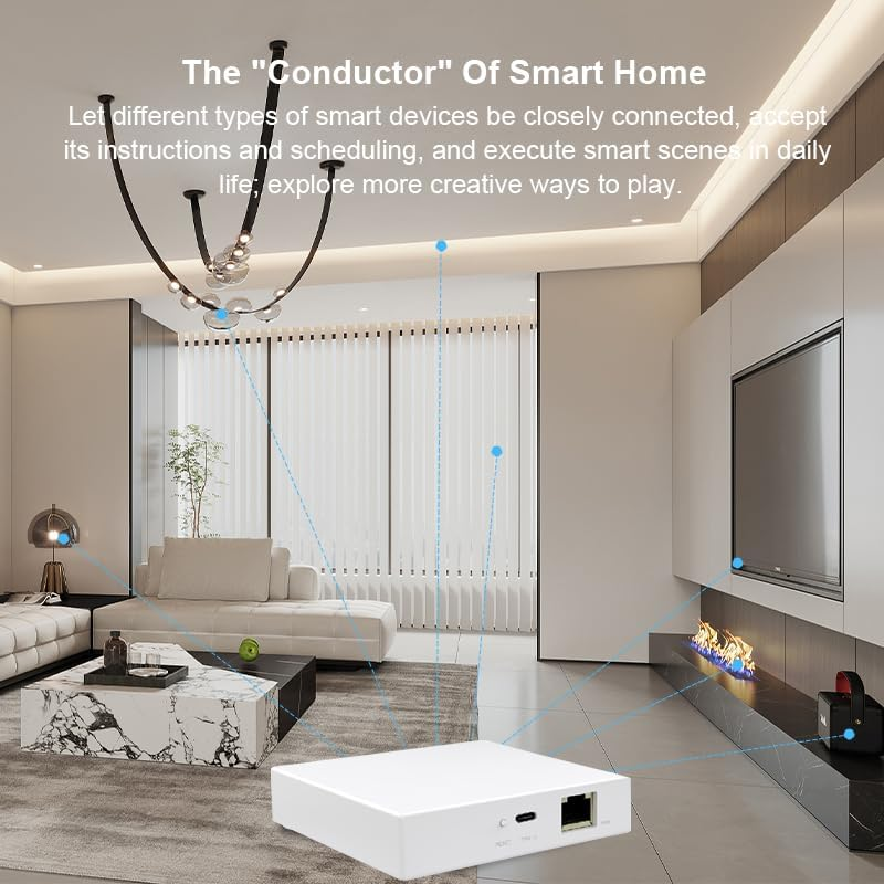 [AT-E] Tuya Multi-Mode Smart Gateway, Wifi/Zigbee, Compatible with Alexa and Google Home (Ate-Mattergw01) image number 2