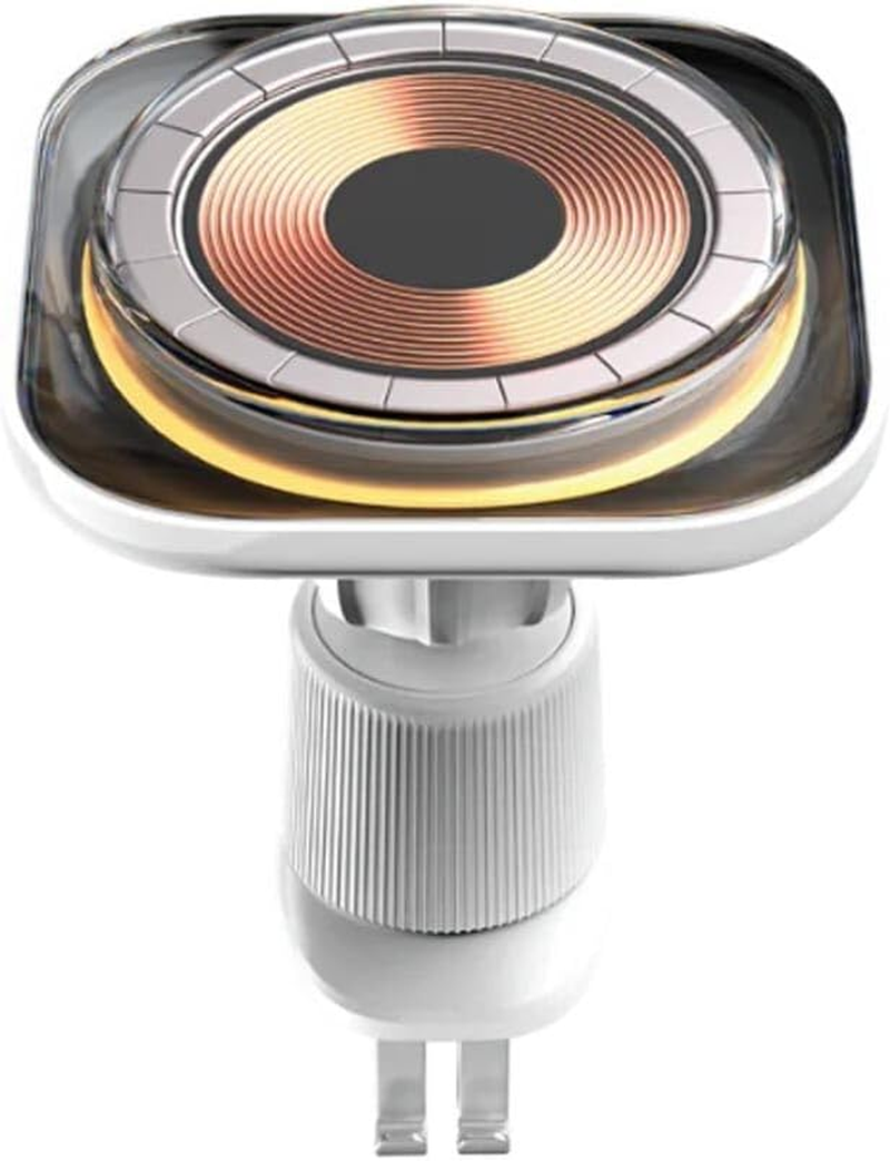 Momax for 15W Magsafe Car Charger, Fast Wireless Charging Mount Magnetic Air Vent Holder (Cable Included) Compatible with Iphone 17 16 15 14 13 12 Series and Phones with Magsafe Case - White image number 3