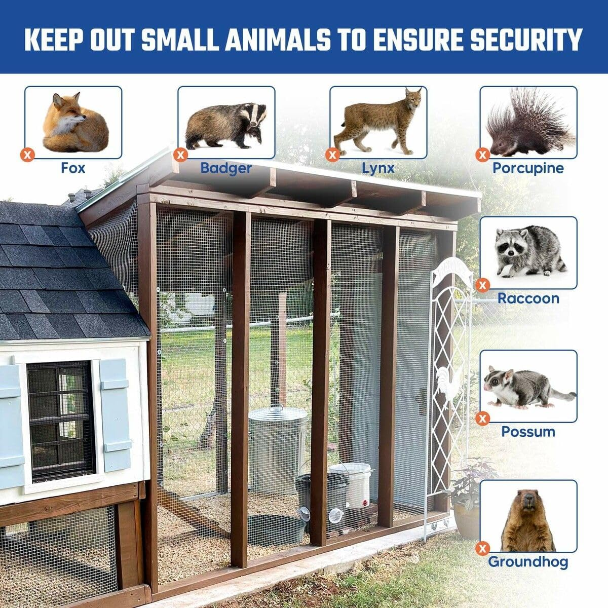 AUSWAY Welded Wire Mesh Fence 40Mx0.91M Chicken Coop Tree Plant Guard Rabbit Cage Animal Enclosure Post Welding Hot Galvanised Netting Fencing Roll image number 3