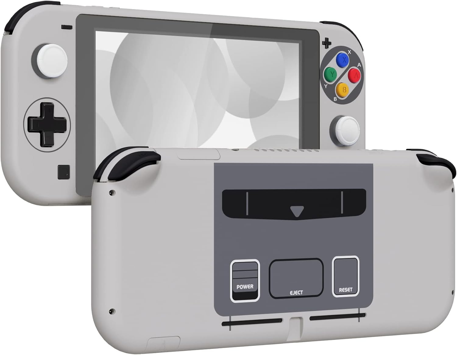 Extremerate Classic NES Style DIY Replacement Shell for Nintendo Switch Lite, NSL Handheld Controller Housing W/Screen Protector, Custom Case Cover for Nintendo Switch Lite