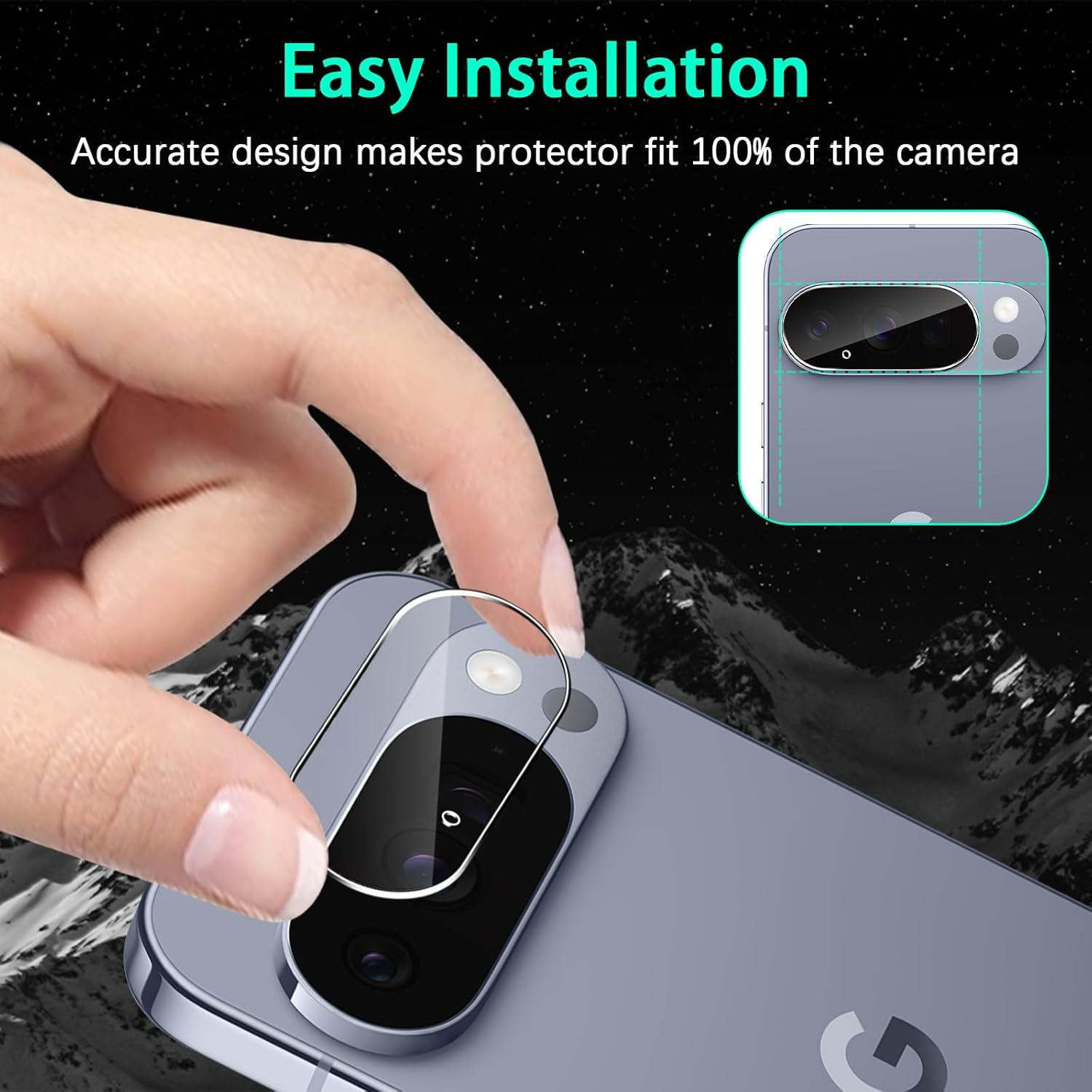 Aerku Camera Protection for Google Pixel 10 Pro XL for Tempered Glass, Pack of 3 Anti-Scratch Camera Screen Protector, 9H Hardness Camera Protection Film, Bubble-Free Tempered Glass Film, HD Screen image number 1