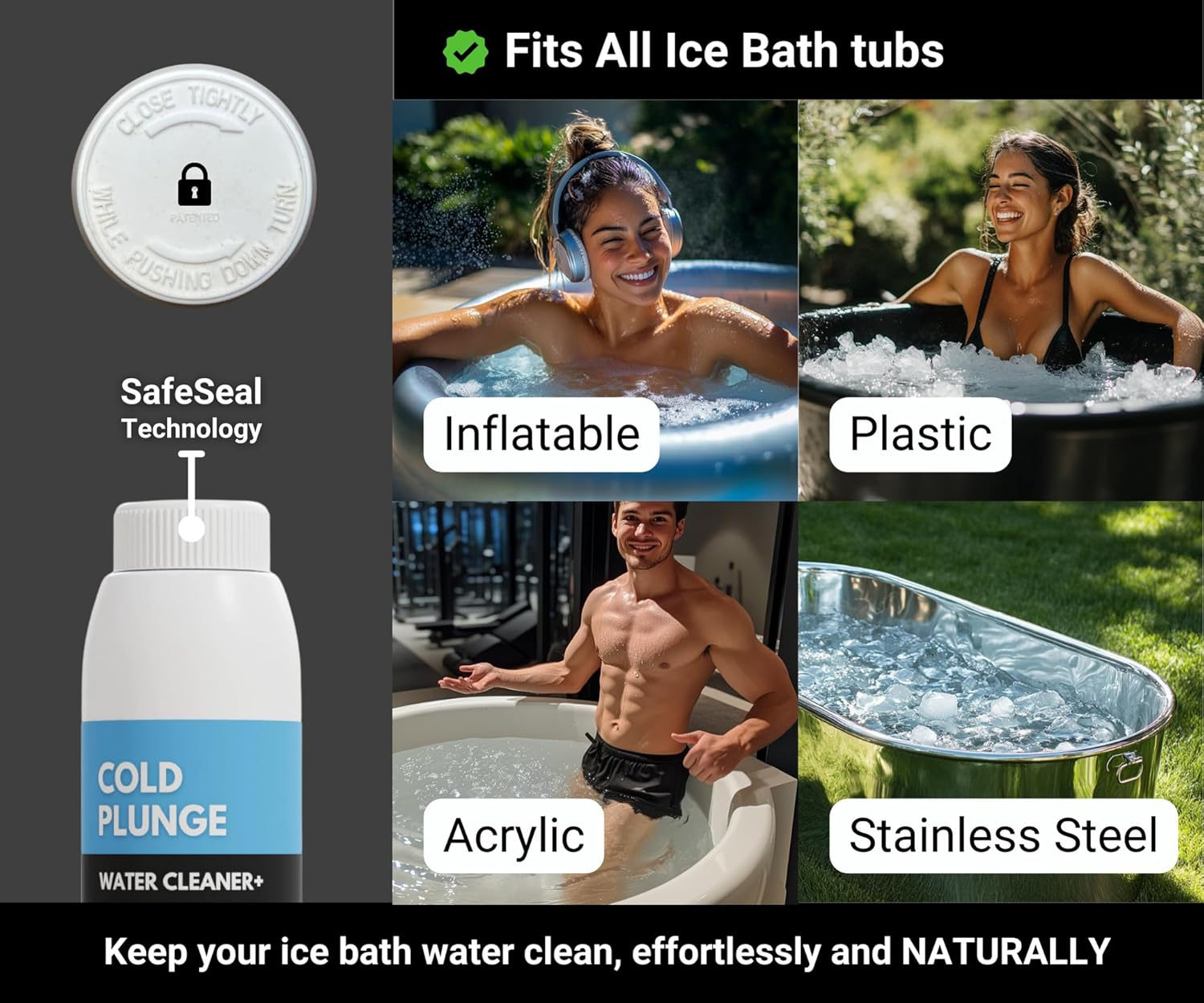 Ice Bath Cleaner & Clarifier &ndash; 24 Oz (710Ml) Premium Water Conditioner, Odor Neutralizer, Residue Eliminator, and Natural Enzyme Formula for Crisp, Clear Ice Baths