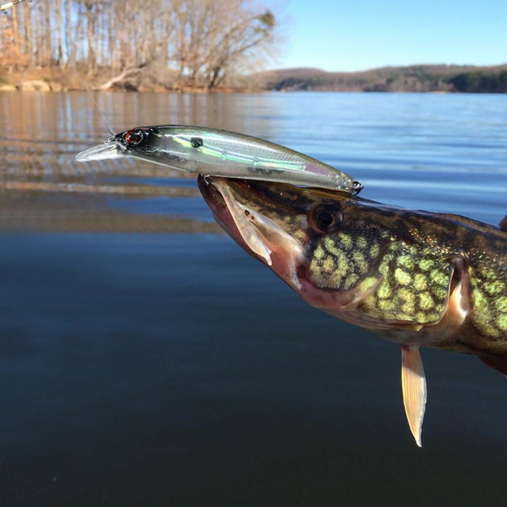 Sougayilang Minnow Fishing Lures Crankbaits Set Fishing Hard Baits Swimbaits Boat Topwater Lures for Trout Bass Perch Fishing - Style-A 10Pcs image number 6