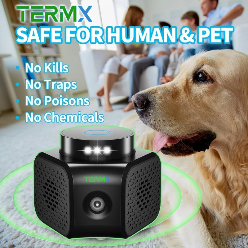 Rat Repellent for House Best Thing to Get Rid of Mice with 4 Modes Attic Rodent Deterrent Looking the Best Ultrasonic Pest Repeller Indoor No Touch Solution for House Garage Warehouse RV Etc image number 2