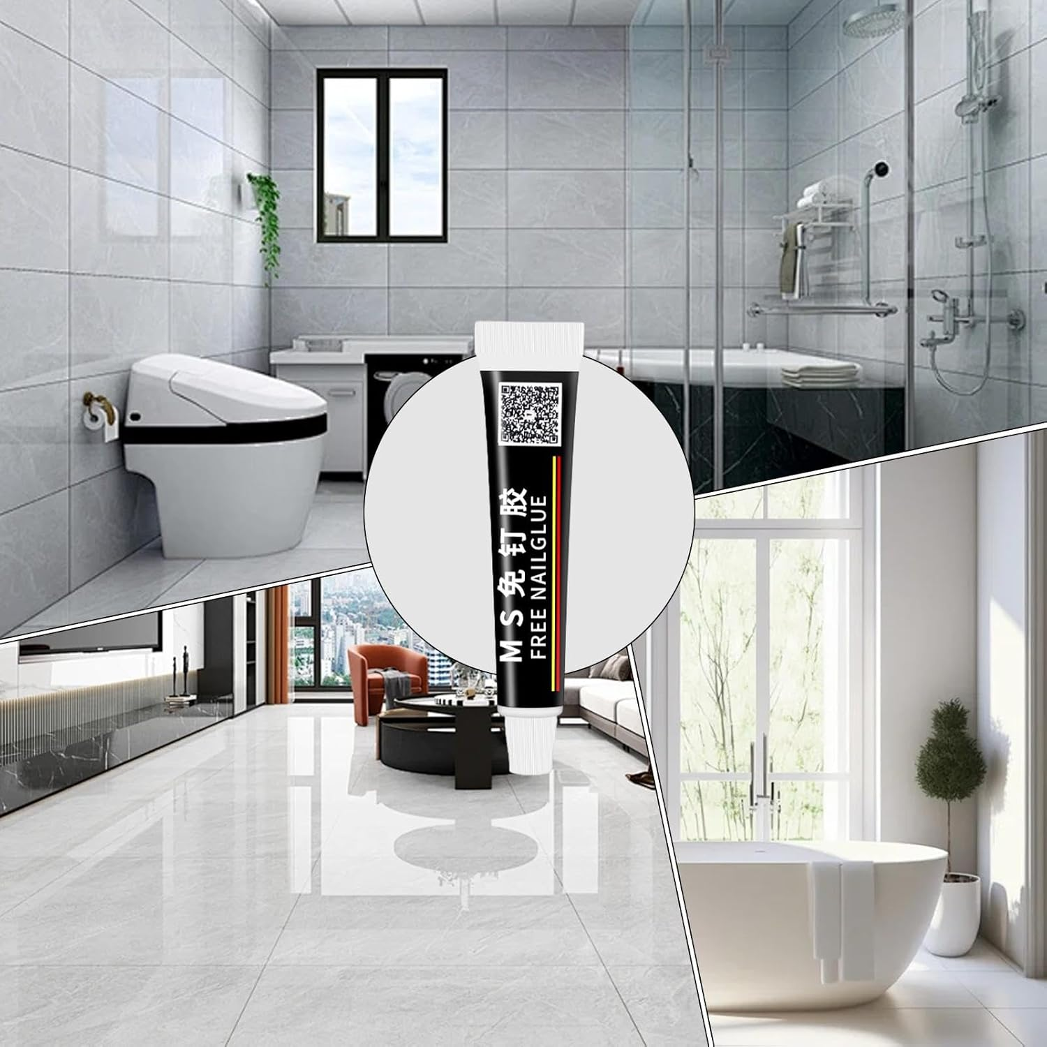 Yjkedfh Glass Glue,12Ml No More Nail Glue | Glass Glue, Polymer Metal Adhesive, Sealant Fix Waterproof, Quick Drying Super Glue for Metal, Ceramic Glass, Wood Acrylic image number 2