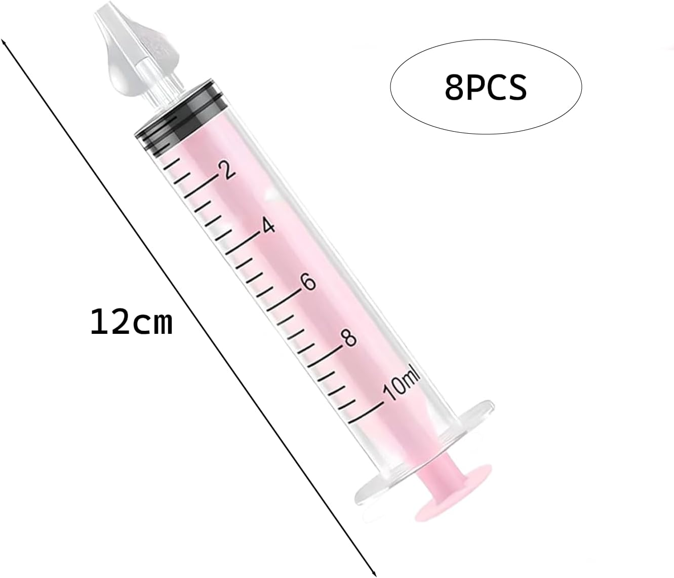 Nasal Aspirator, 8 Pcs Portable 10 ML Saline Nasal Spray Douche, Safe and Comfortable Syringe for Nasal Irrigator image number 4
