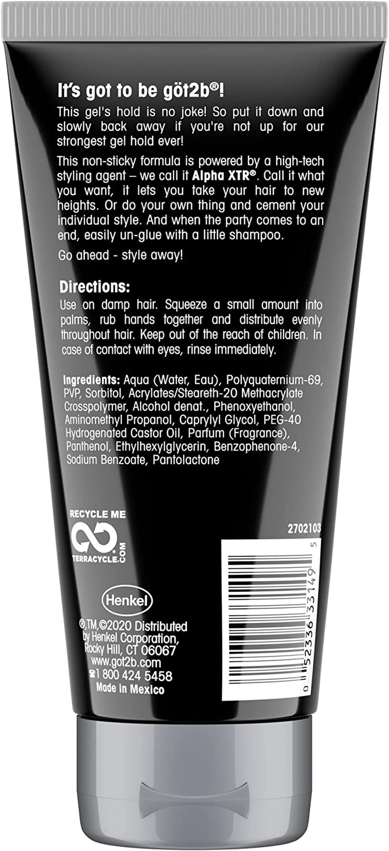 Got2B Ultra Glued Invincible Styling Gel 6 Oz image number 2