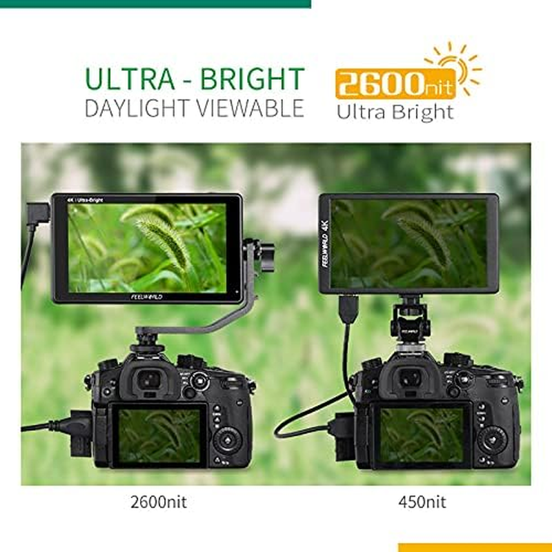 FEELWORLD LUT6 6 Inch Touch Screen Camera Field Monitor Bright 2600Nits 4K HDMI Input Output 3D LUT image number 5