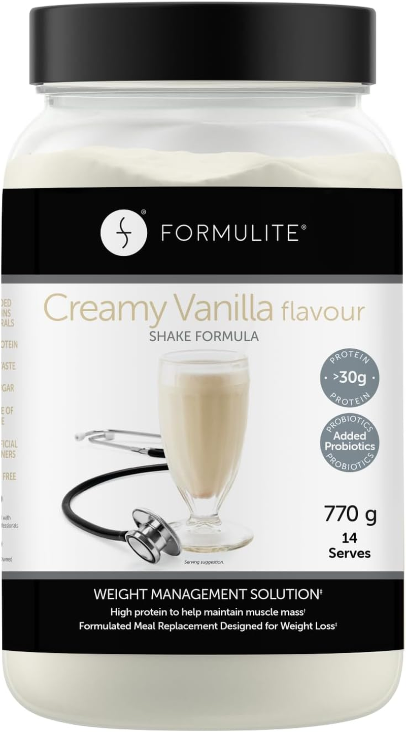Formulite Protein Shake Tub 770G, High Protein Low Sugar Meal Replacement Shake Powder for Men and Women. VLCD (Very Low Calorie Diet) Shakes - (Creamy Vanilla) image number 2