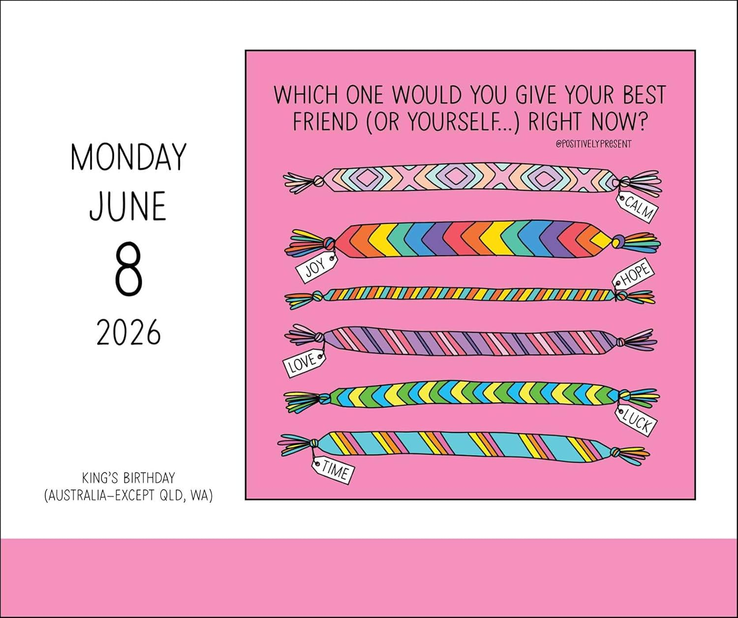 Positively Present 2026 Day to Day Desk Calendar Ready for It - Mindful Living image number 2