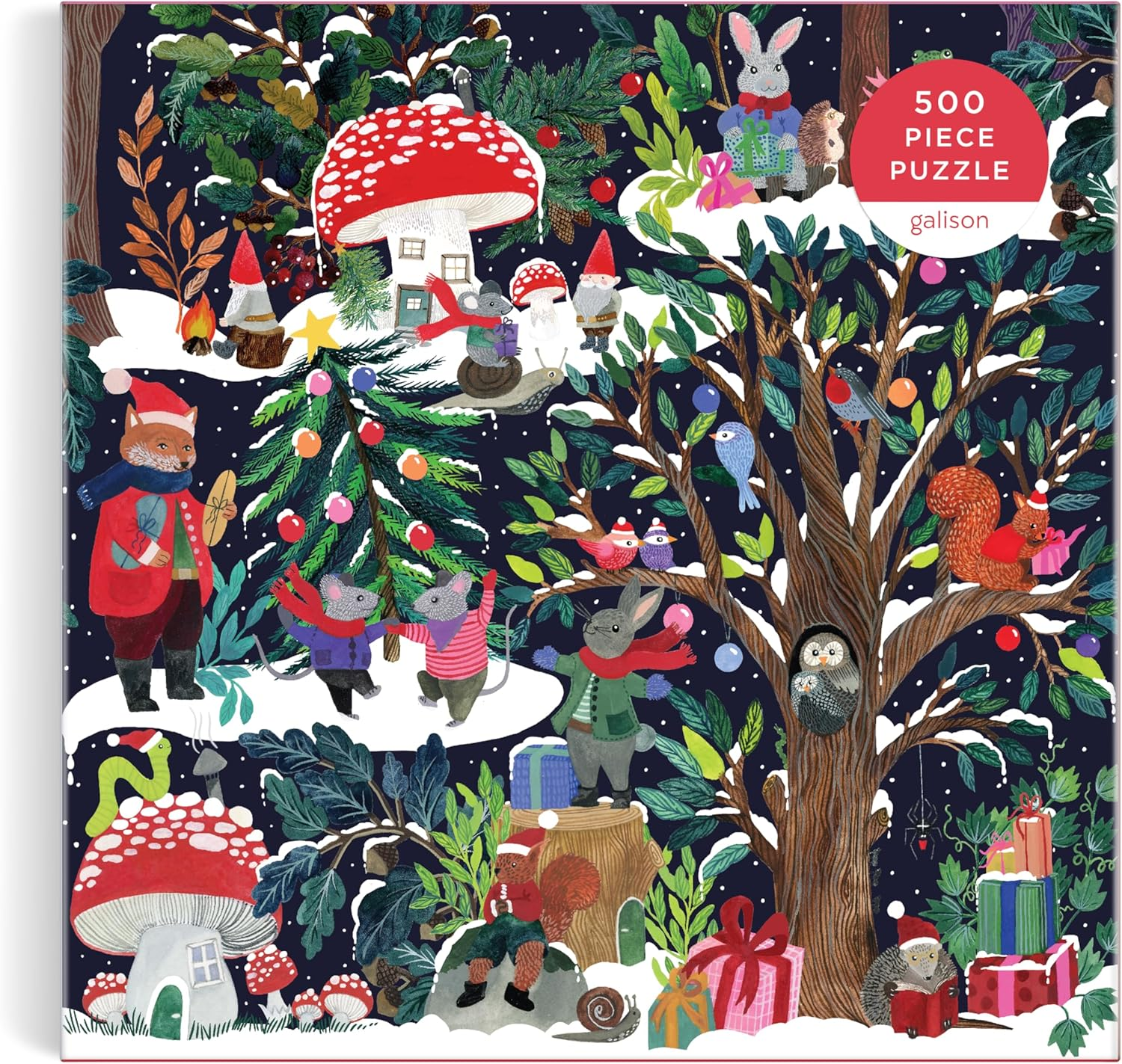 Galison 9780735383425 Yuletide Forest Puzzle (500-Pieces) image number 2
