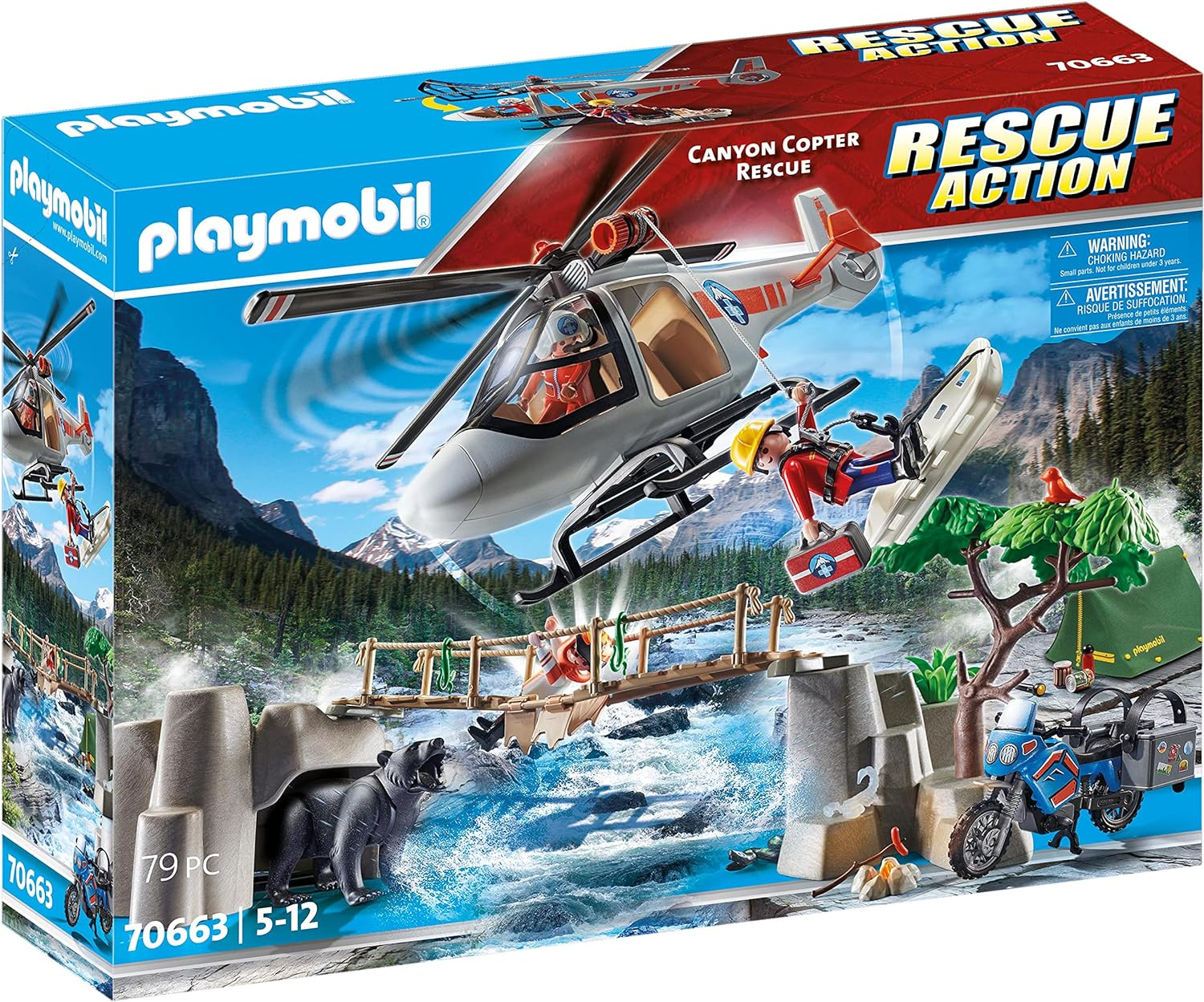 Playmobil - Rescue Action Canyon Copter Rescue