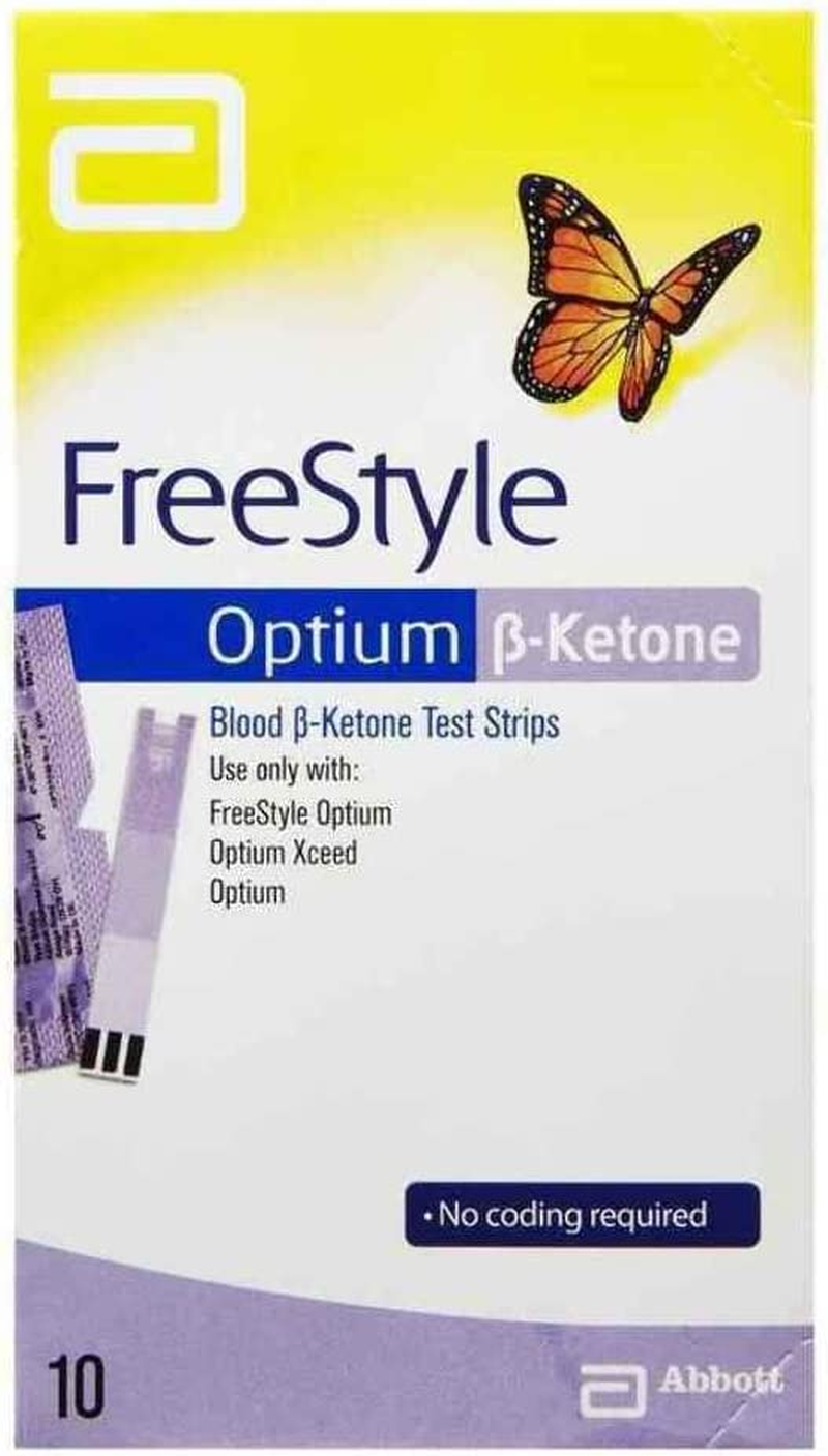 ABBOTT FREESTYLE OPTIUM BLOOD KETONE 10 STRIPS Diabetes Weight Loss image number 1