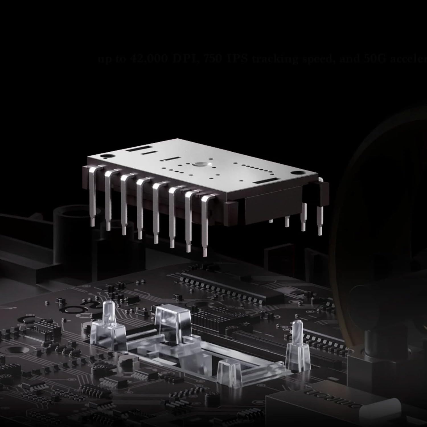 MCHOSE K7 Ultra Wireless Esports Gaming Mouse with Magnetic Charging Dock, PAW3950 Optical Sensor, Dual 8K Polling, 42K DPI, 59G Lightweight, 5 Programmable Buttons, 130 Hr Battery (Black) image number 2