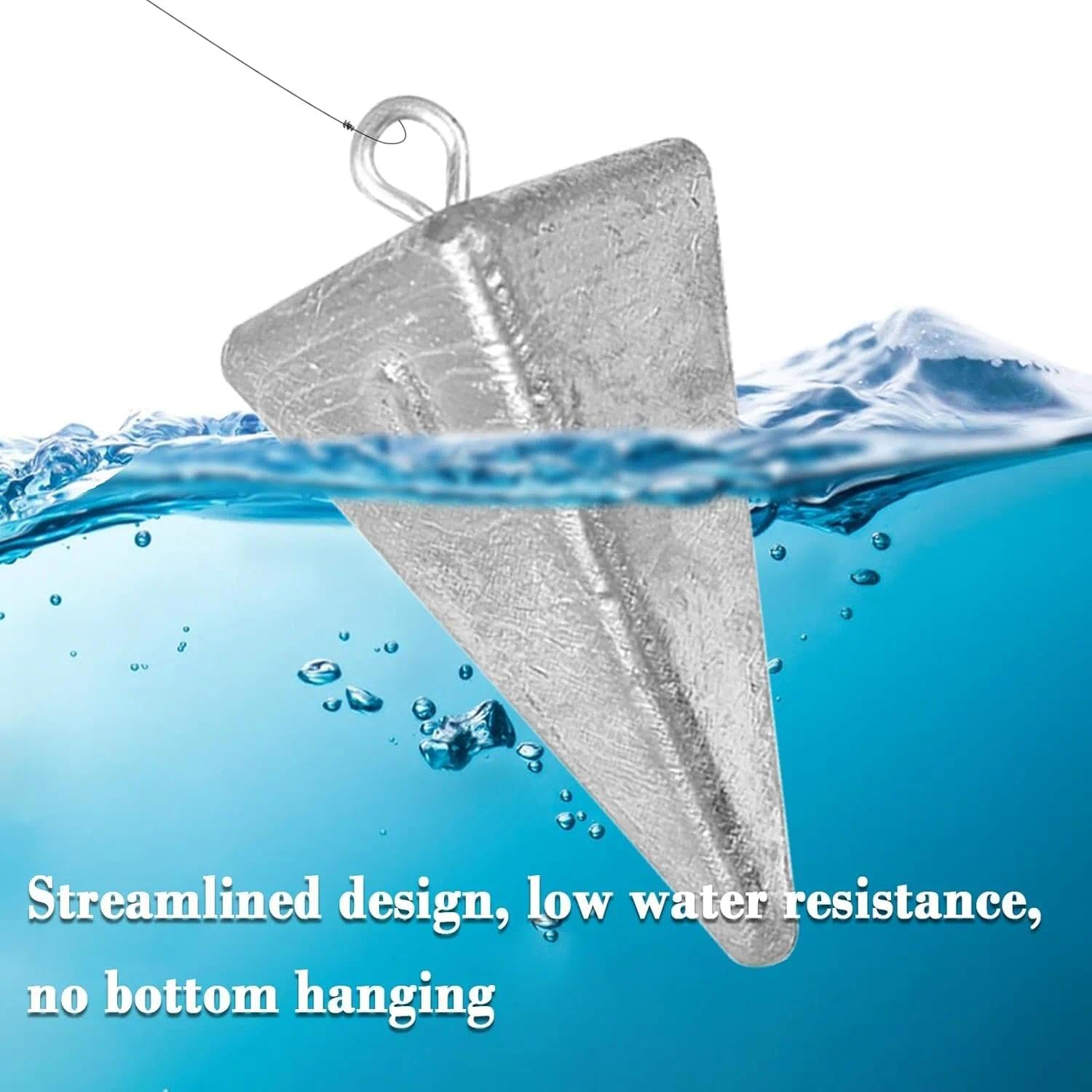 Fishing Sinkers Set, Pyramid Sinkers for Surf Fishing, Compatible with Popular Fishing Rigs, Soft Lead, 10-Pack for Saltwater Fishing Gear, Durable Design Damaill（1Oz） image number 1