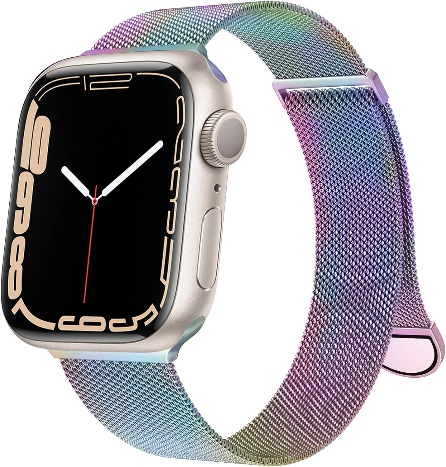 Compatible with Apple Watch Band 38Mm 40Mm 41Mm 42Mm 44Mm 45Mm 49Mm 46Mm for Women and Men Magnetic Metal Stainless Steel Strap for Iwatch Ultra 3/2/1 Series 11 10 9 8 7 6 5 4 3 2 1 SE Multi Color