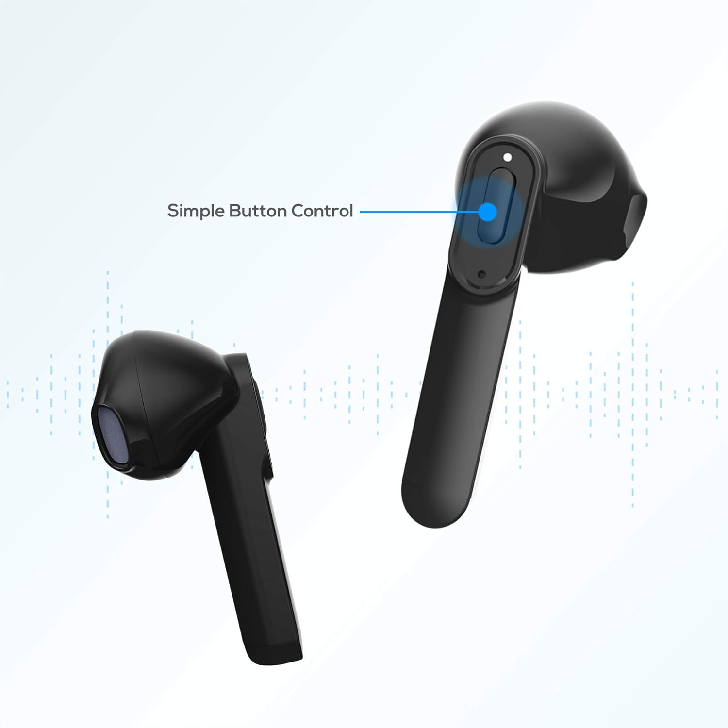 Mbeat E1 True Wireless Bluetooth Earbuds In-Ear Stereo Bluetooth Headphones Wireless Earphones (Bluetooth 5.0, Built-In Mic, Stereo Calls, Touch Control, Long Lasting Comfort and Secure in Ear Fit, Total 18 Hours Playtime with 500Ma Charging Case) image number 6