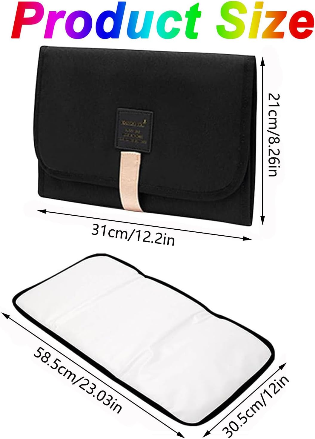 Mtxorvix Nappy Changing Mat,Portable Change Mat, Portable Baby Change Mat, Foldable Waterproof Changing Pad Travel Change Mat, Mat for Home Travel outside (Grey)