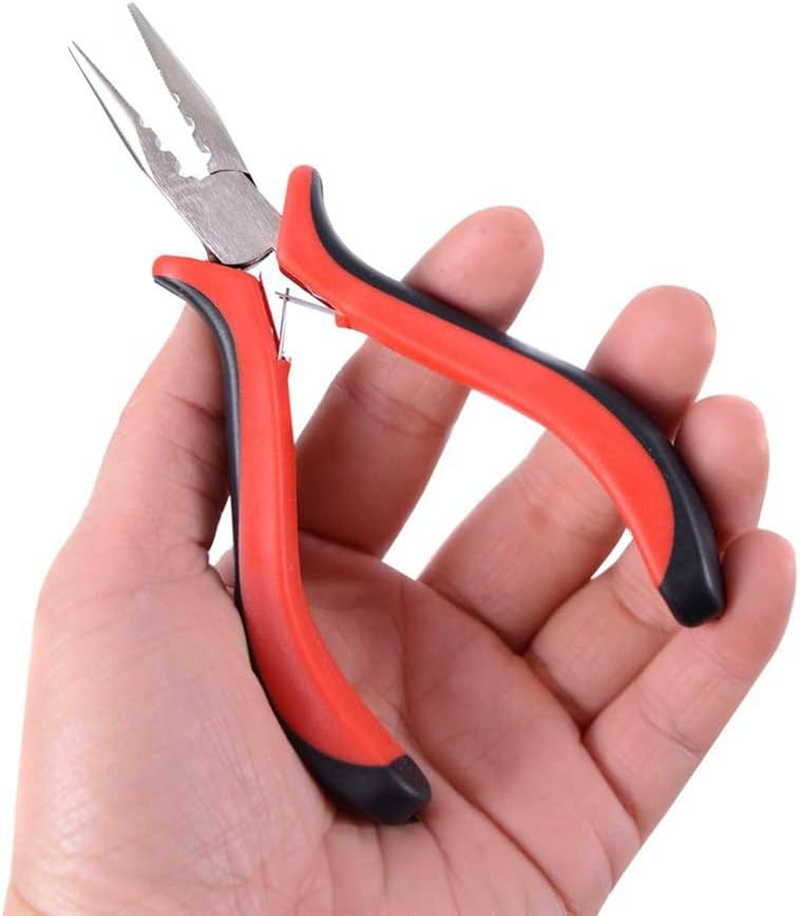 Wig Hair Extension Tool Pliers Crochet Silicone Buckle Hair Extension Pliers Ring Tool Set