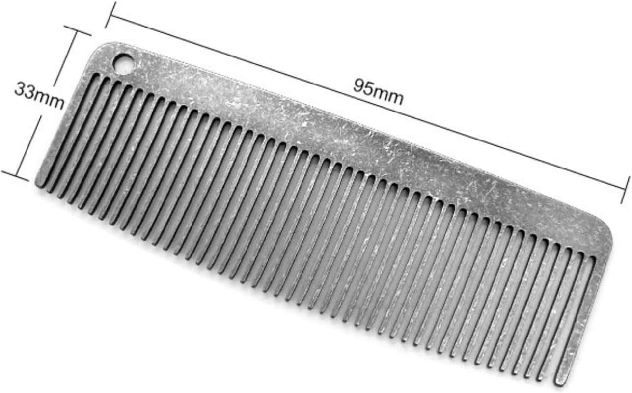Aibote EDC Pure Titanium Anti-Static Hair & Beard Comb,Pocket & Travel Gift Comb Collection for Men Women(Stonewash)