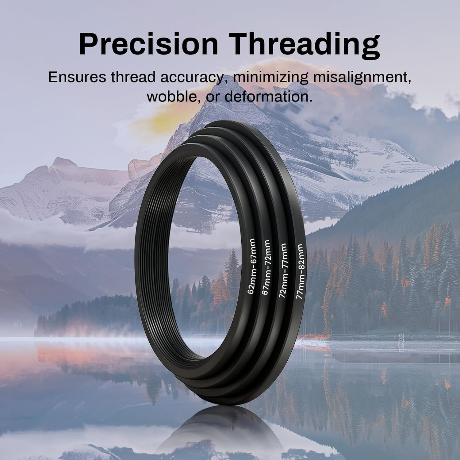 39Mm to 49Mm Lens Filter Adapter Ring, Metal Step up Ring Adapter Filter Stepping Rings Fits 39Mm Lens to 49Mm Dslr/Digital Cameras & UV/CPL/ND Filters image number 6
