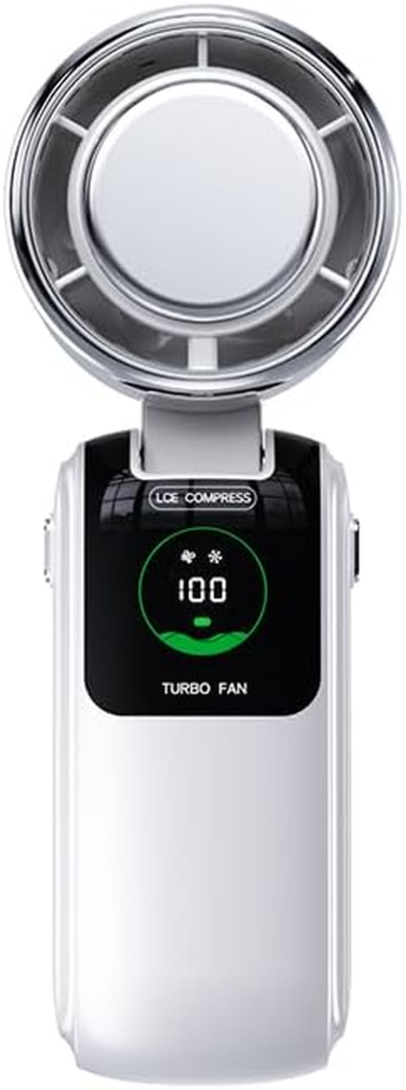 Handheld Fan with Cooling Plate, Portable Fan with Ice Cooler, 3-Second Fast Cooling, Rechargeable 4000Mah, 4 Speeds, Handheld Hanging Neck Desktop image number 1