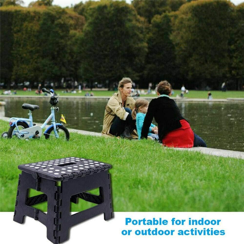 Portable Flat Folding Step Stool Ladder Non Slip Caravan Camping Seat Chair 22/39CM (M/H 22Cm X W 29Cm X D 22Cm) image number 5