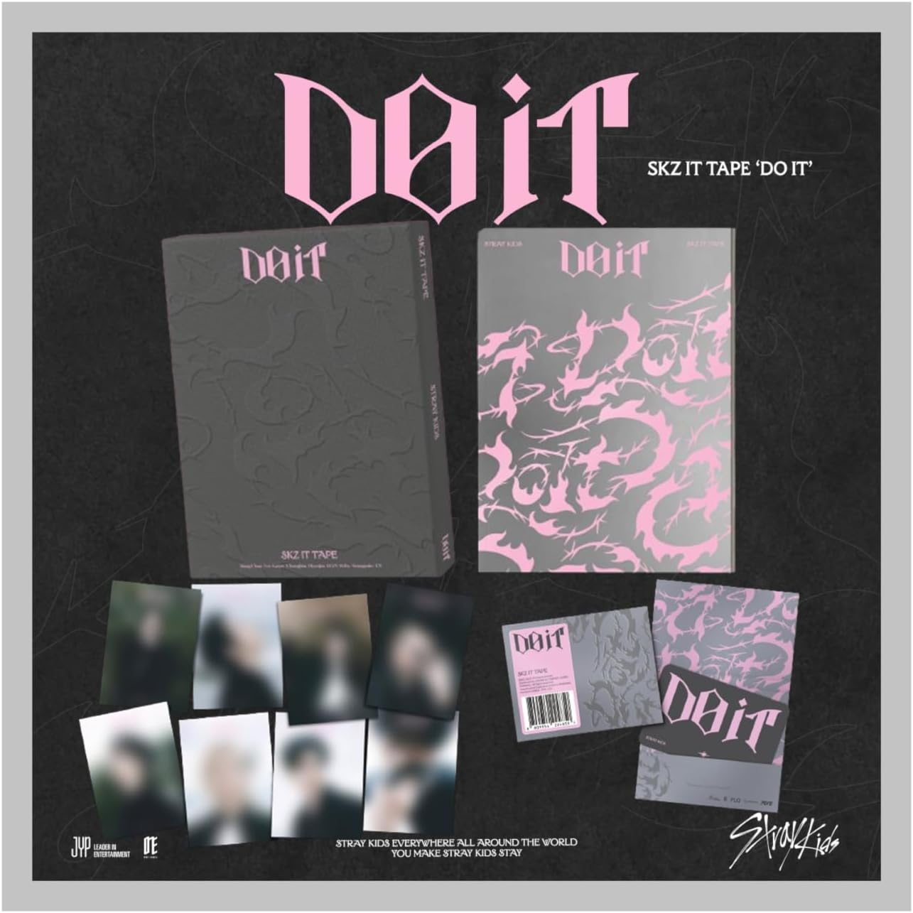 Stray Kids DO IT SKZ IT TAPE Album with Tracking Sealed (DO 2 Version Set : Do+1Accordion) image number 3
