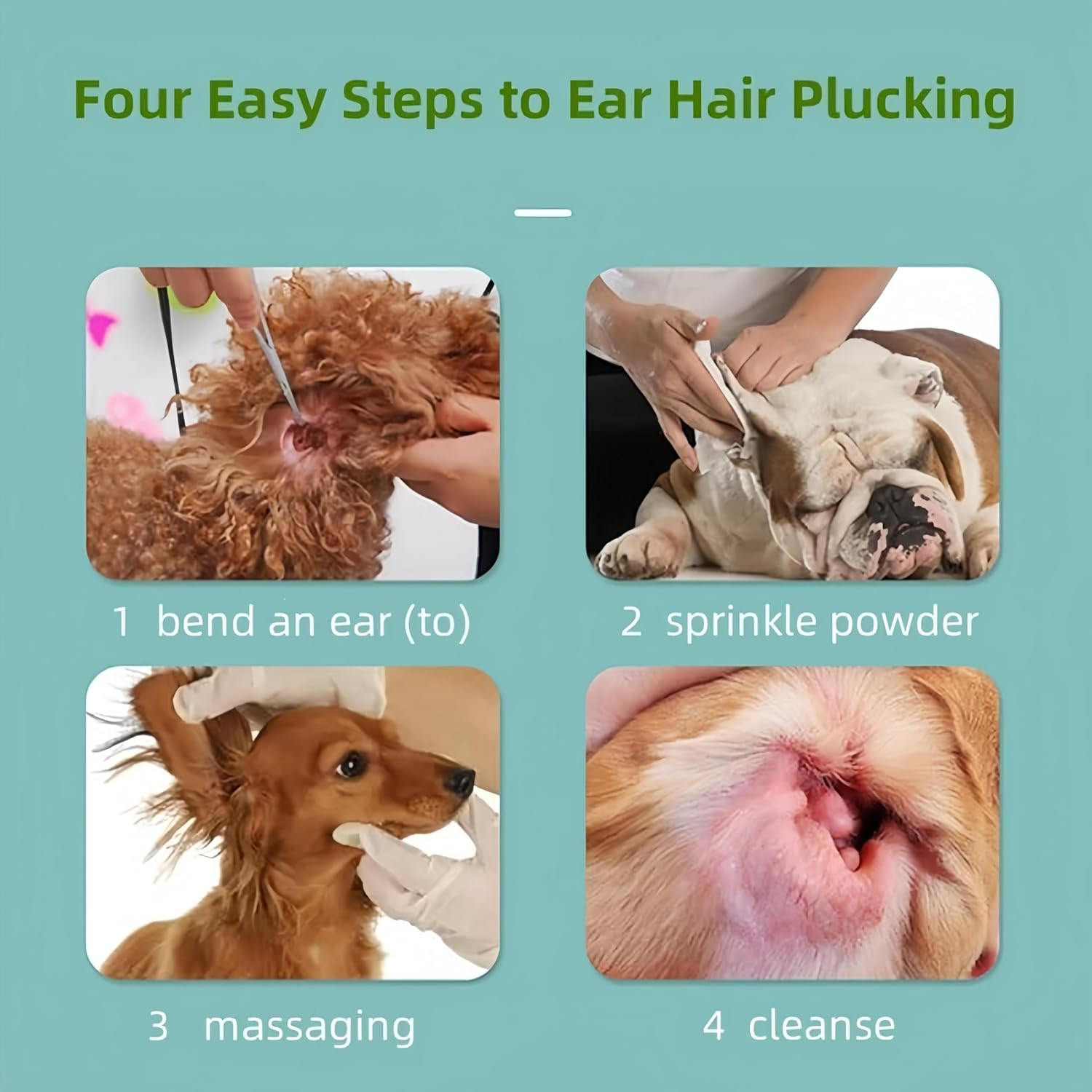 Pet Ear Cleaning Powder - Ear Hair Removal Powder - Keep Your Pet'S Ears Clean and Healthy (A) image number 3
