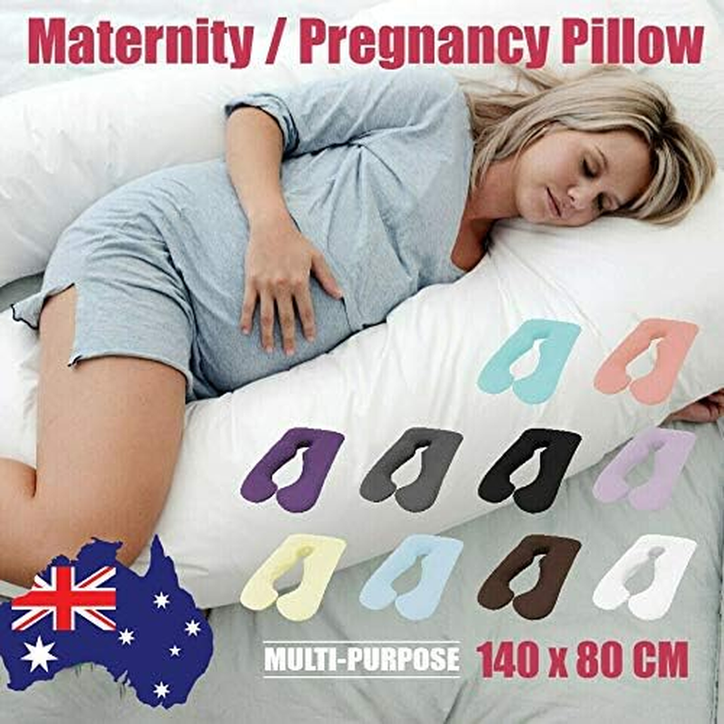Maternity Pregnancy Nursing Sleeping Body Boyfriend Pillow-80 X 140Cm (Light Pink-Sky)