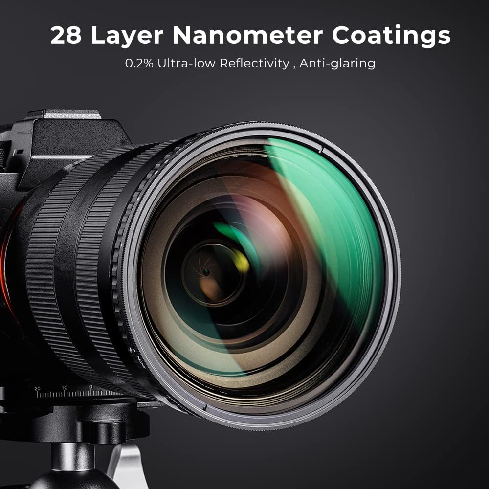 K&F CONCEPT 46Mm Variable ND Filter Adjustable Fader Neutral Density ND2 - ND32 Filter, HD Waterproof Scratch Resistant NO X Cross 28-Layer Coatings (Nano-X Series) image number 4