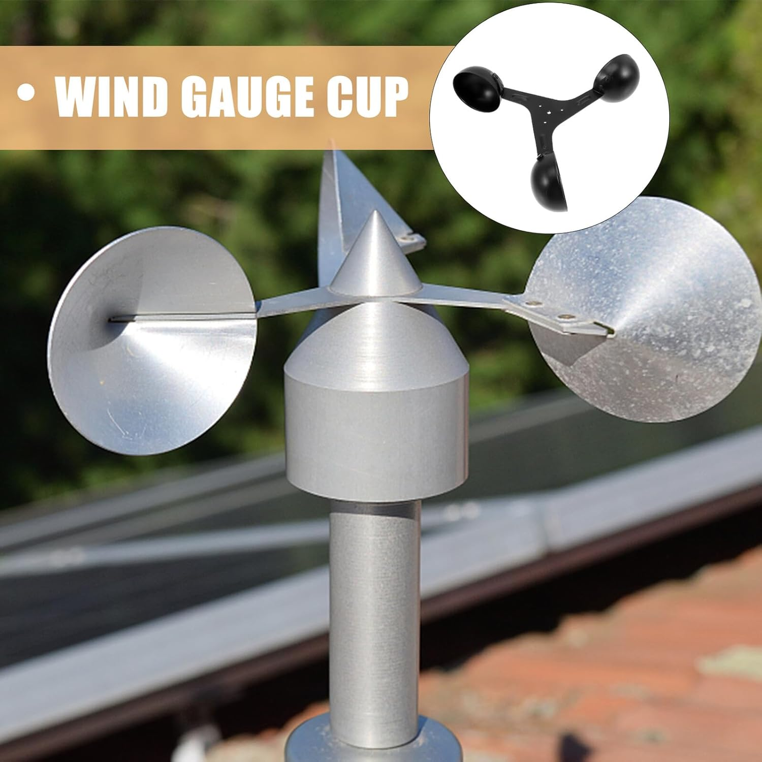 Professional Anemometer Wind Speed Sensor Replacement Cup with Lightweight Aluminum Alloy Shell for Accurate Airflow Measurement and Wind Navigation