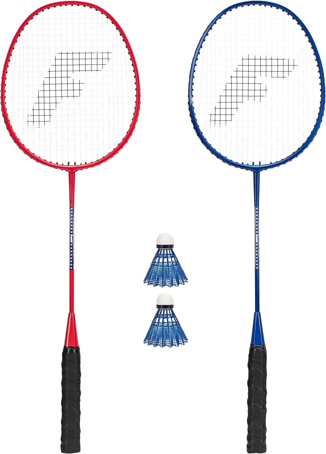 Franklin Sports 2 Player Badminton Replacement Set - 2 Badminton Racquets and 2 Shuttlecocks - Adults and Kids Backyard Game