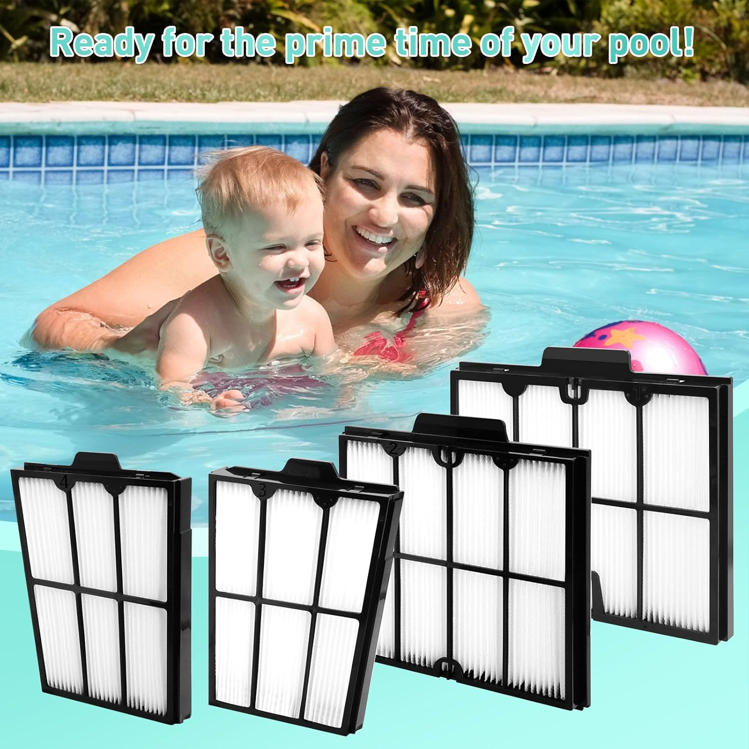 Ultra-Fine Filter Panels Compatible with Dolphin Robotic Pool Cleaners,Replace Part#9991467-R4,Pleated Cartridge Filter Replacement for Dolphin S200,Proteus Dx4,Active 20,Active 30,M600,S300I image number 4