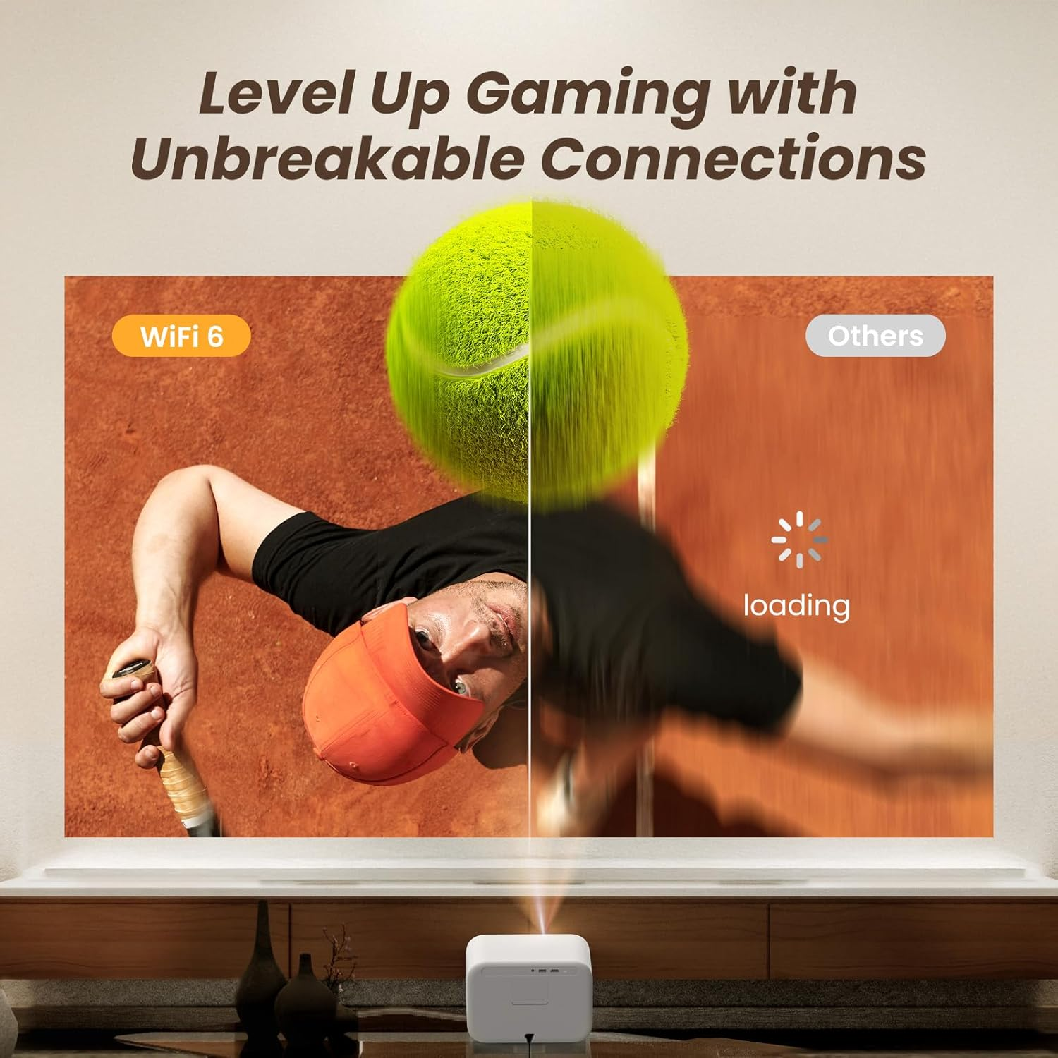 [Sound by JBL & High Brightness] Yaber L2S Projector with Wifi 6 and Bluetooth, Projector 4K Support, Auto Focus/Keystone Correction, 3D Sound,Portable Projector for Home & Outdoor image number 5