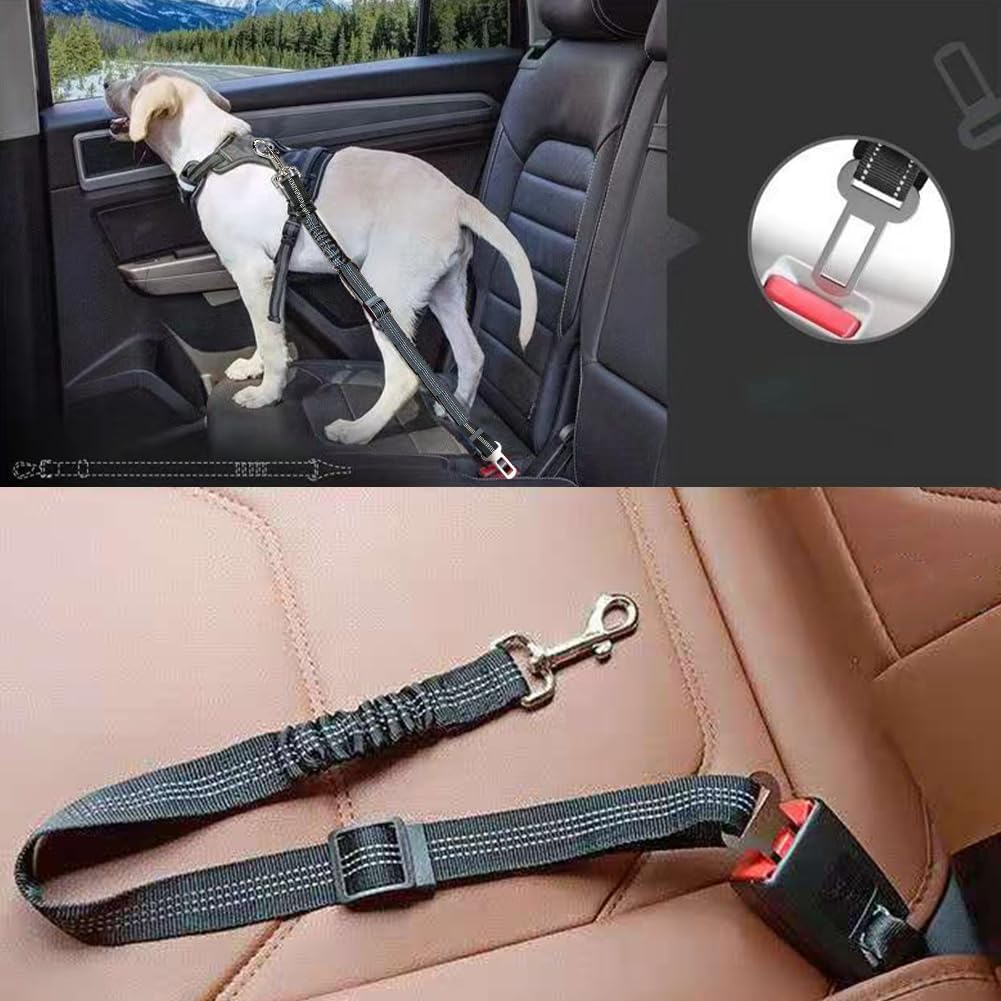 Dog Harness for Car Adjustable Attachment for Dogs and Cars with Elastic Cord Shock Resistant for Dogs and Cats image number 5