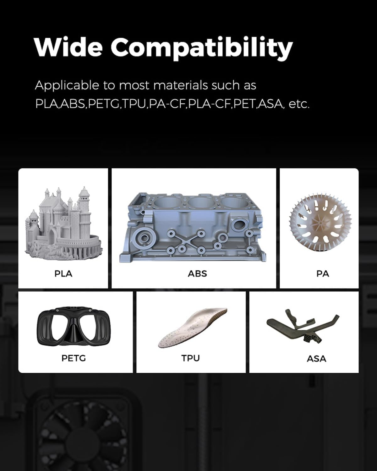 3D Printer Build Plate for K2 plus 3D Printer, 370X370Mm Epoxy Resin Surface Magnetic Flexible Removable Spring Steel 3D Printer Bed(Without Magnetic Base) image number 4